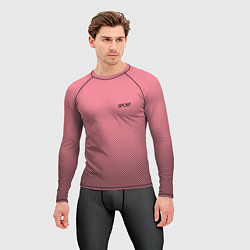 Рашгард мужской Sport розовый текстурный, цвет: 3D-принт — фото 2