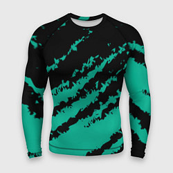 Рашгард мужской The color is black and turquoise, цвет: 3D-принт