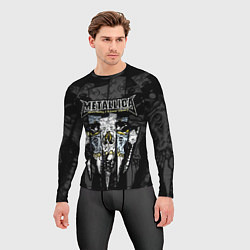 Рашгард мужской Metallica - skull with fangs, цвет: 3D-принт — фото 2