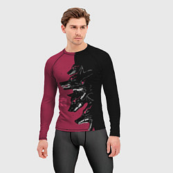 Рашгард мужской Черные адские псы - слуги сатаны, цвет: 3D-принт — фото 2
