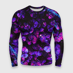 Рашгард мужской Флуоресцентные цветы, цвет: 3D-принт