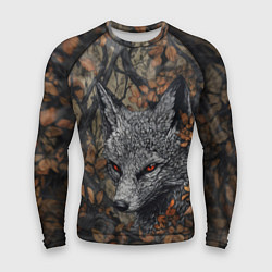 Рашгард мужской Хищный серый лис, цвет: 3D-принт