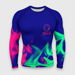 Рашгард мужской Nirvana fire neon, цвет: 3D-принт