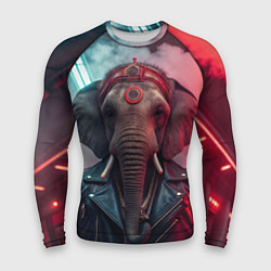 Рашгард мужской Cyberpunk elephant, цвет: 3D-принт
