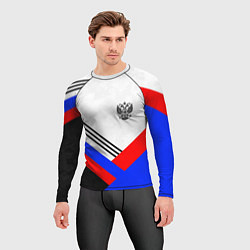 Рашгард мужской Герб России - минимализм, цвет: 3D-принт — фото 2