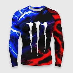 Мужской рашгард Monster energy молнии неон