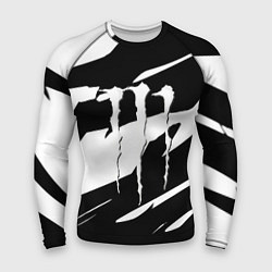 Рашгард мужской Monster energy чёрные штрихи, цвет: 3D-принт