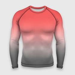 Мужской рашгард Бледный красно-серый градиент