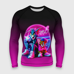 Мужской рашгард Tom and Jerry - neon glow fantasy