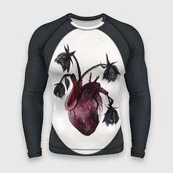 Рашгард мужской Цветы любви: увядшее сердце, цвет: 3D-принт