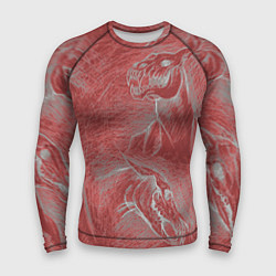 Мужской рашгард Черепа лошадей - эскиз