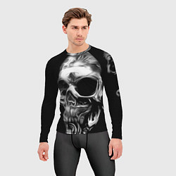 Рашгард мужской Стилизованный череп, цвет: 3D-принт — фото 2