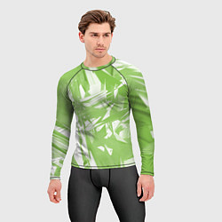 Рашгард мужской Color white green, цвет: 3D-принт — фото 2