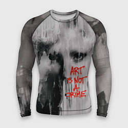 Рашгард мужской Исскуство не преступление, цвет: 3D-принт