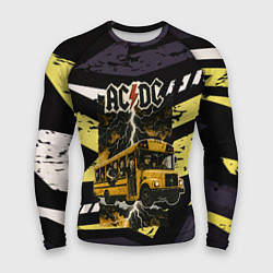 Рашгард мужской ACDC в автобусе, цвет: 3D-принт