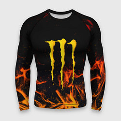Рашгард мужской Monster energy orange fire, цвет: 3D-принт