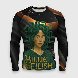 Рашгард мужской Билли Айлиш в образе Гаргоны, цвет: 3D-принт