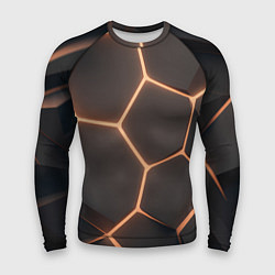 Мужской рашгард Серая текстура из сот