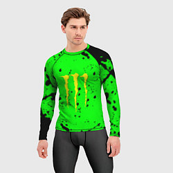 Рашгард мужской Monster energy кислотные брызги, цвет: 3D-принт — фото 2