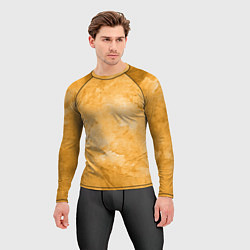Рашгард мужской Абстракция - bright yellow, цвет: 3D-принт — фото 2