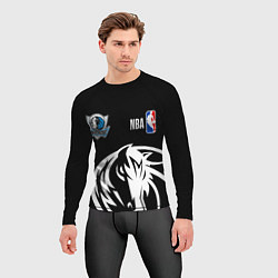 Рашгард мужской Даллас Маверикс - большой логотип, цвет: 3D-принт — фото 2