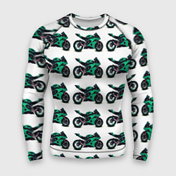Мужской рашгард Motorcycle turquoise