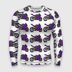 Рашгард мужской Motorcycle purple, цвет: 3D-принт