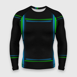 Мужской рашгард Neon green light blue