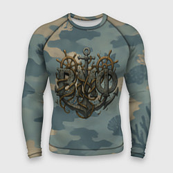 Рашгард мужской ВМФ и большой якорь, цвет: 3D-принт