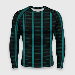Рашгард мужской Color blue dark stripe, цвет: 3D-принт