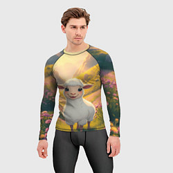 Рашгард мужской Забавный ягнёнок, цвет: 3D-принт — фото 2