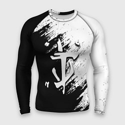 Мужской рашгард Doom штрихи красок черные