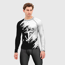 Рашгард мужской Doom штрихи красок черные, цвет: 3D-принт — фото 2