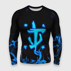 Мужской рашгард Дум огонь лого