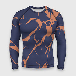 Рашгард мужской Разломы на синем, цвет: 3D-принт