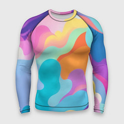 Рашгард мужской Разноцветные красивые облака, цвет: 3D-принт
