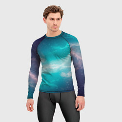 Рашгард мужской Галактическое сияние небес, цвет: 3D-принт — фото 2