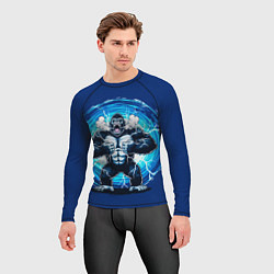 Рашгард мужской Горилла показывает свою силу, цвет: 3D-принт — фото 2