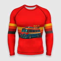 Рашгард мужской Ретро автобус ЗИУ-6, цвет: 3D-принт