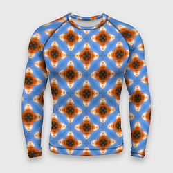 Рашгард мужской Калейдоскоп на голубом фоне, цвет: 3D-принт