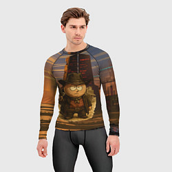 Рашгард мужской Эрик Картман ковбой с револьвером, цвет: 3D-принт — фото 2