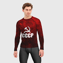 Рашгард мужской Советский Союз - серп и молот, цвет: 3D-принт — фото 2