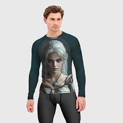 Рашгард мужской Цири с янтарными глазами, цвет: 3D-принт — фото 2
