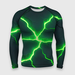 Рашгард мужской Зеленый неон из плит, цвет: 3D-принт