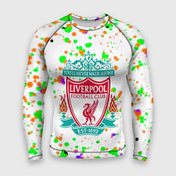 Рашгард мужской Liverpool брызги красок текстура, цвет: 3D-принт