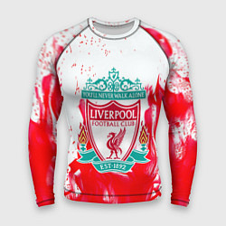 Мужской рашгард Liverpool розовый огонь