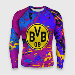 Рашгард мужской Borussia абстрактные краски, цвет: 3D-принт