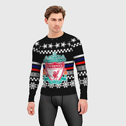 Рашгард мужской Ливерпуль текстура триколор зима, цвет: 3D-принт — фото 2