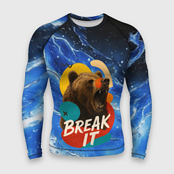 Мужской рашгард Break it злой медведь