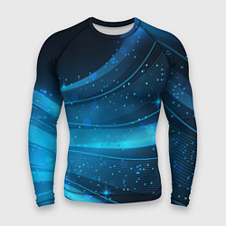 Рашгард мужской Абстракция волнистых линий, цвет: 3D-принт